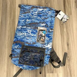 Geckobrands Backpack Hydroner 20L Ocean Blue Camouflage Waterproof NWT